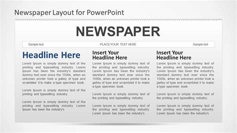 Newspaper Layout PowerPoint | SketchBubble